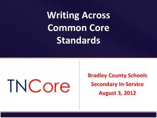 Writing Across Common Core Standards
