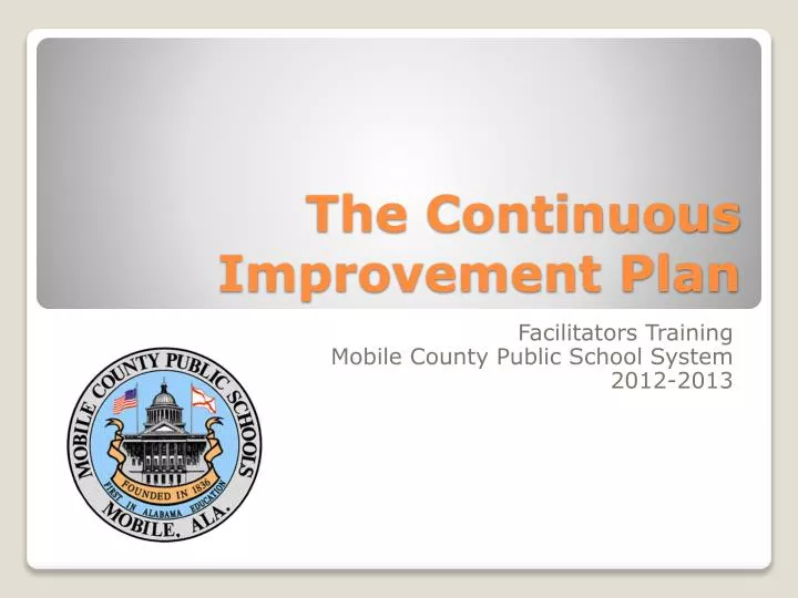 the continuous improvement plan