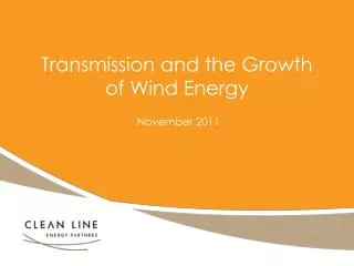 Transmission and the Growth of Wind Energy