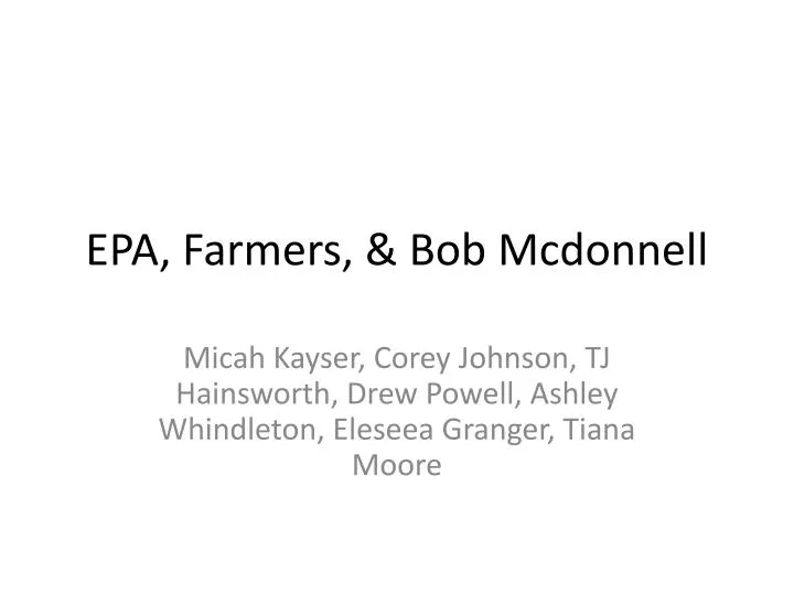 epa farmers bob mcdonnell