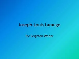 Joseph-Louis Larange