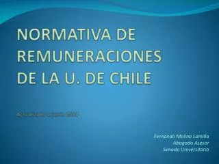 normativa de remuneraciones de la u de chile actualizado a junio 2014