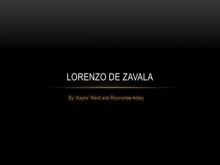 Lorenzo de Zavala