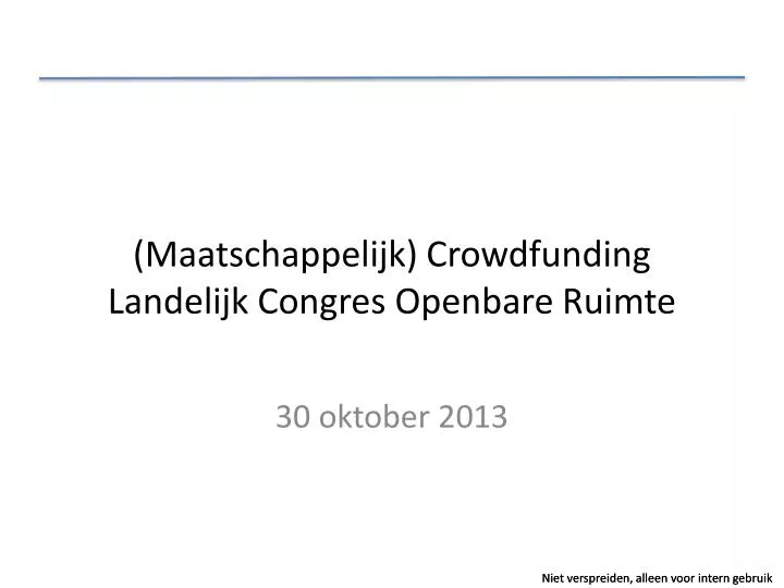 maatschappelijk crowdfunding landelijk congres openbare ruimte