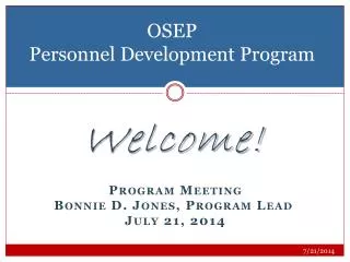 OSEP Personnel Development Program
