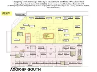 Emergency Evacuation Map: Ministry of Environment, 5th Floor, 2975 Jutland Road