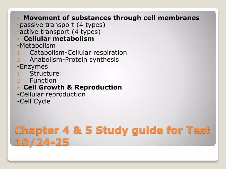 chapter 4 5 study guide for test 10 24 25