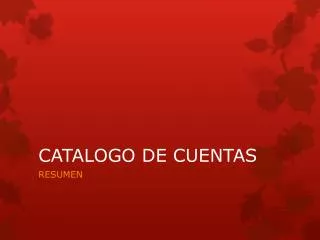 catalogo de cuentas
