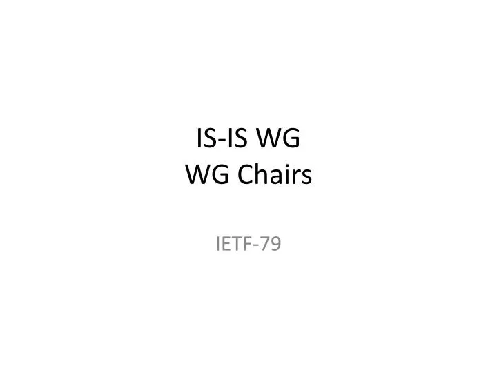 is is wg wg chairs