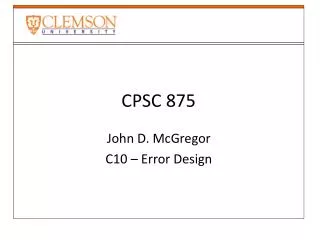 CPSC 875