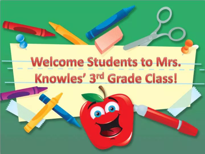 welcome students to mrs knowles 3 rd grade class