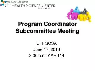 Program Coordinator Subcommittee Meeting