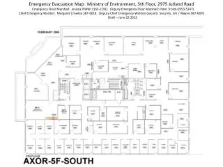 Emergency Evacuation Map: Ministry of Environment, 5th Floor, 2975 Jutland Road
