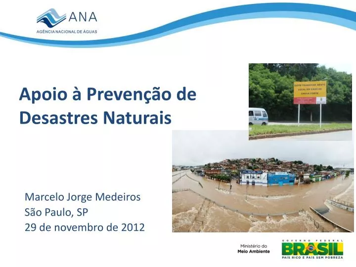 apoio preven o de desastres naturais