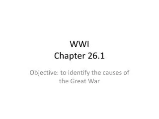 WWI Chapter 26.1