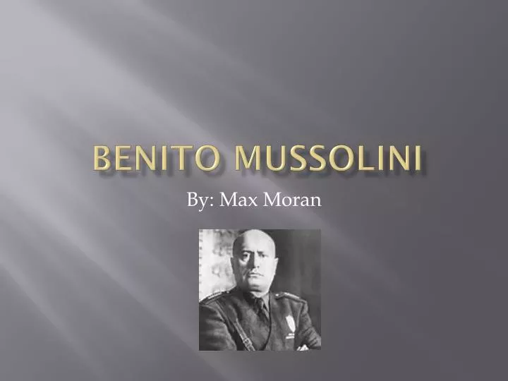 benito mussolini