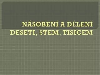 n soben a d len deseti stem tis cem