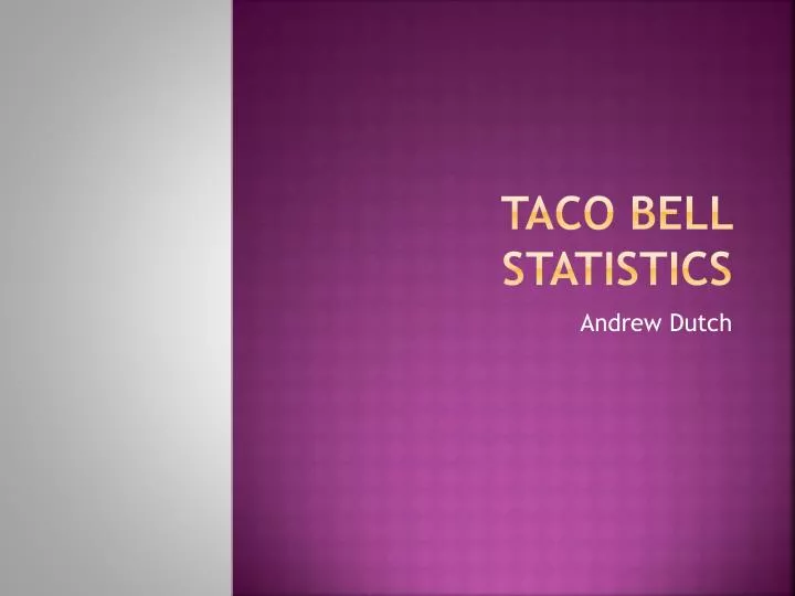 taco bell statistics