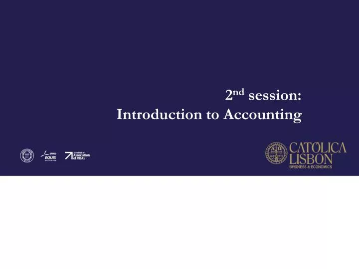 2 nd session introduction to accounting