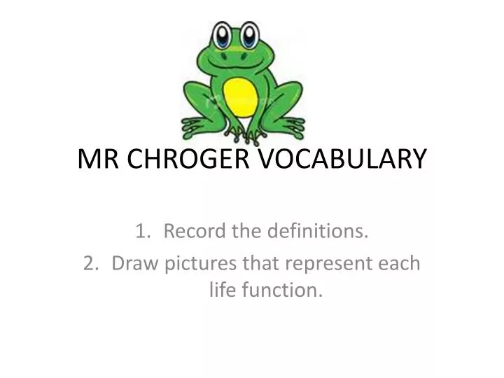 mr chroger vocabulary