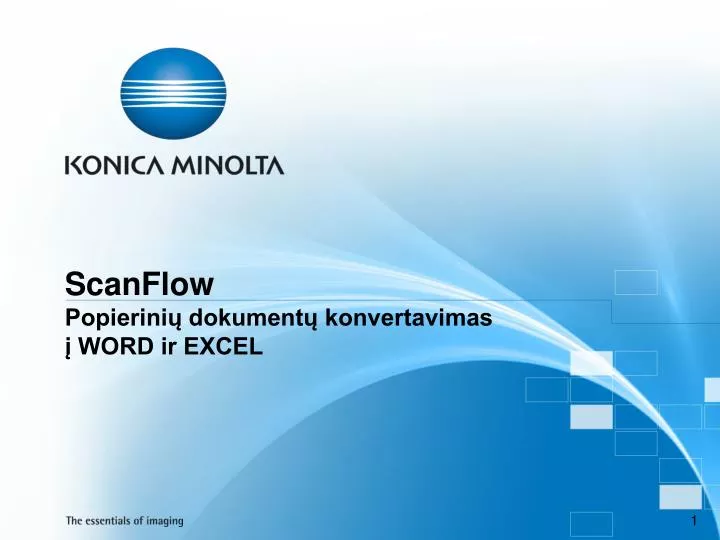 scanflow popierini dokument konvertavimas word ir excel