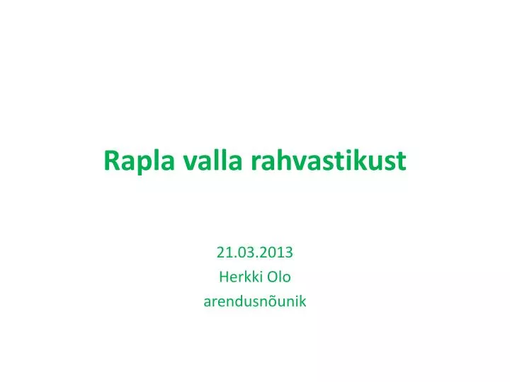 rapla valla rahvastikust