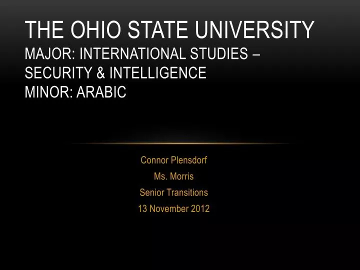 the ohio state university major international studies security intelligence minor arabic