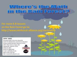 Where's the Math in the Rain Forest?
