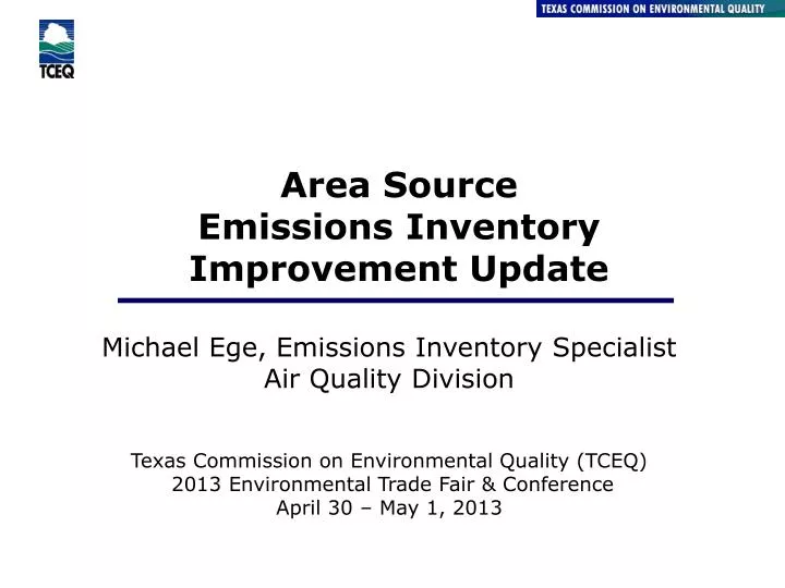 area source emissions inventory improvement update