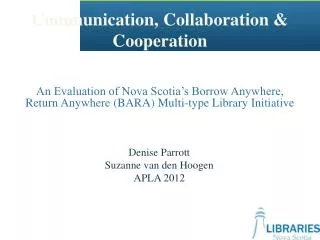 Communication, Collaboration &amp; Cooperation