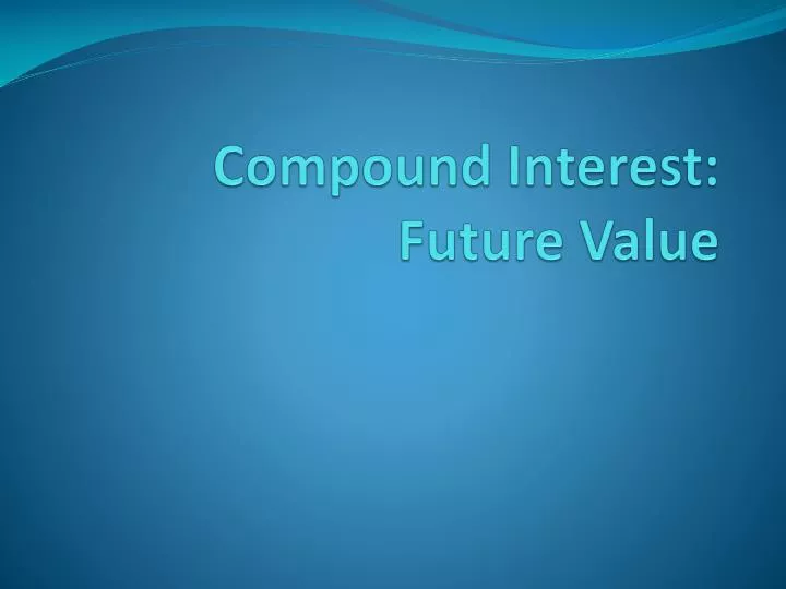 compound interest future value