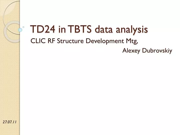 td24 in tbts data analysis