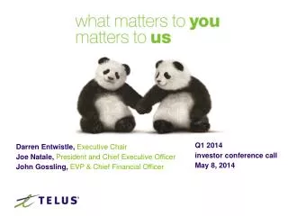 Q1 2014 investor conference call May 8, 2014