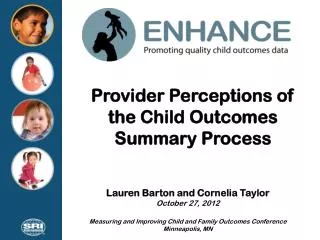 Provider Perceptions of the Child Outcomes Summary Process