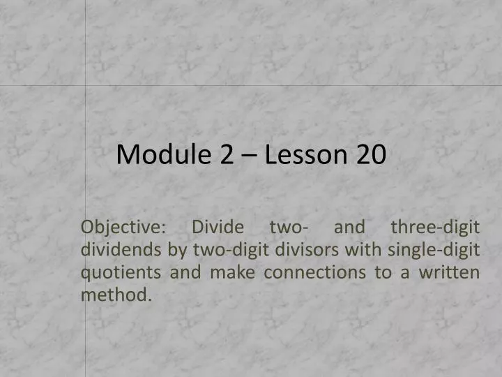 module 2 lesson 20