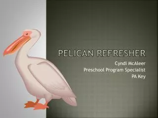 PELICAN REFRESHER