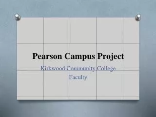 Pearson Campus Project