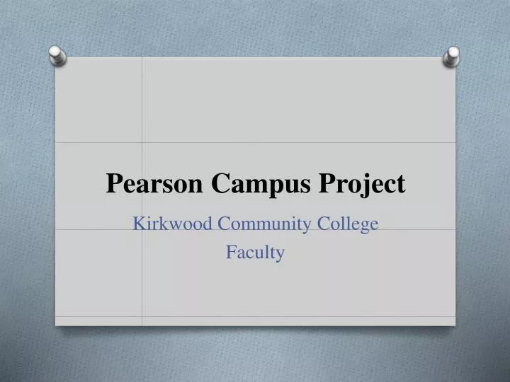 pearson campus project