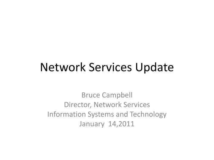 network services update