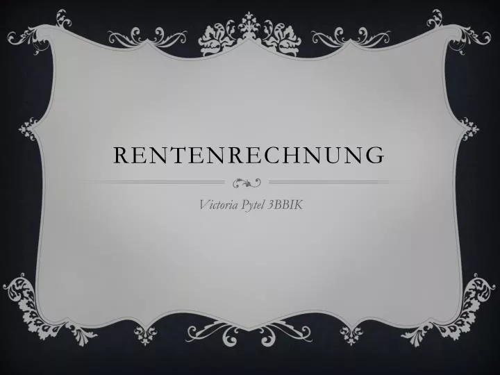 rentenrechnung