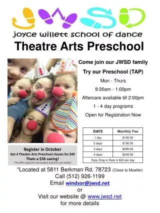 Theatre Arts Preschool