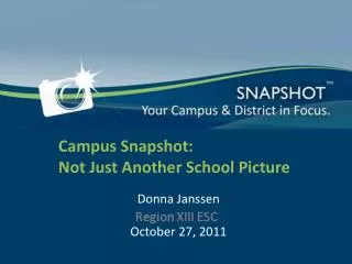 Campus Snapshot: Not Just Another School Picture