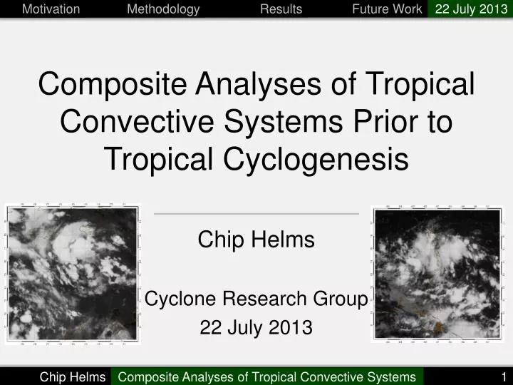 composite analyses of tropical convective systems prior to tropical cyclogenesis