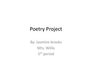 Poetry Project