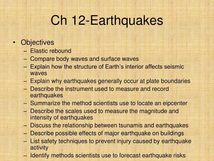 ch 12 earthquakes