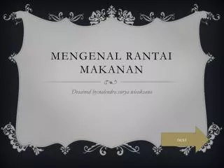 mengenal rantai makanan
