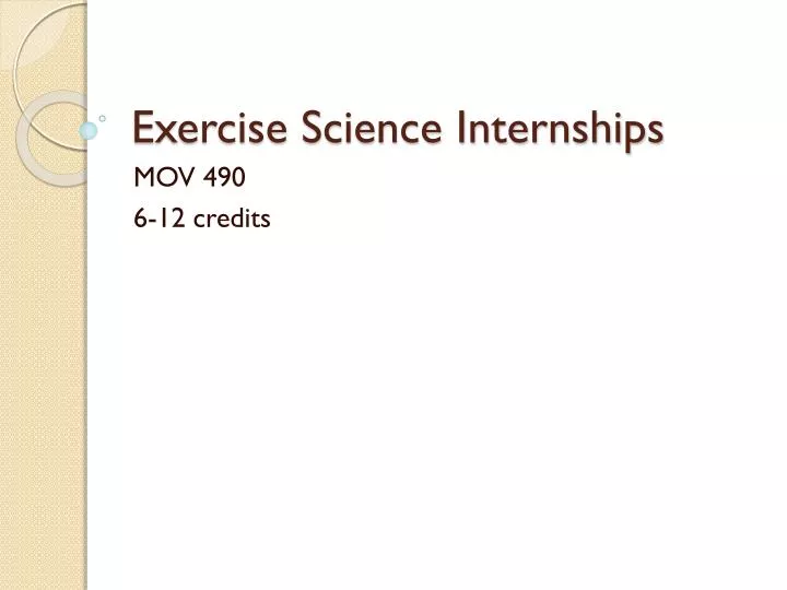 exercise science internships