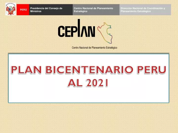 plan bicentenario peru al 2021