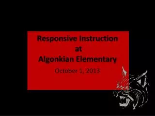 Responsive Instruction at Algonkian Elementary