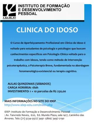 clinica do idoso